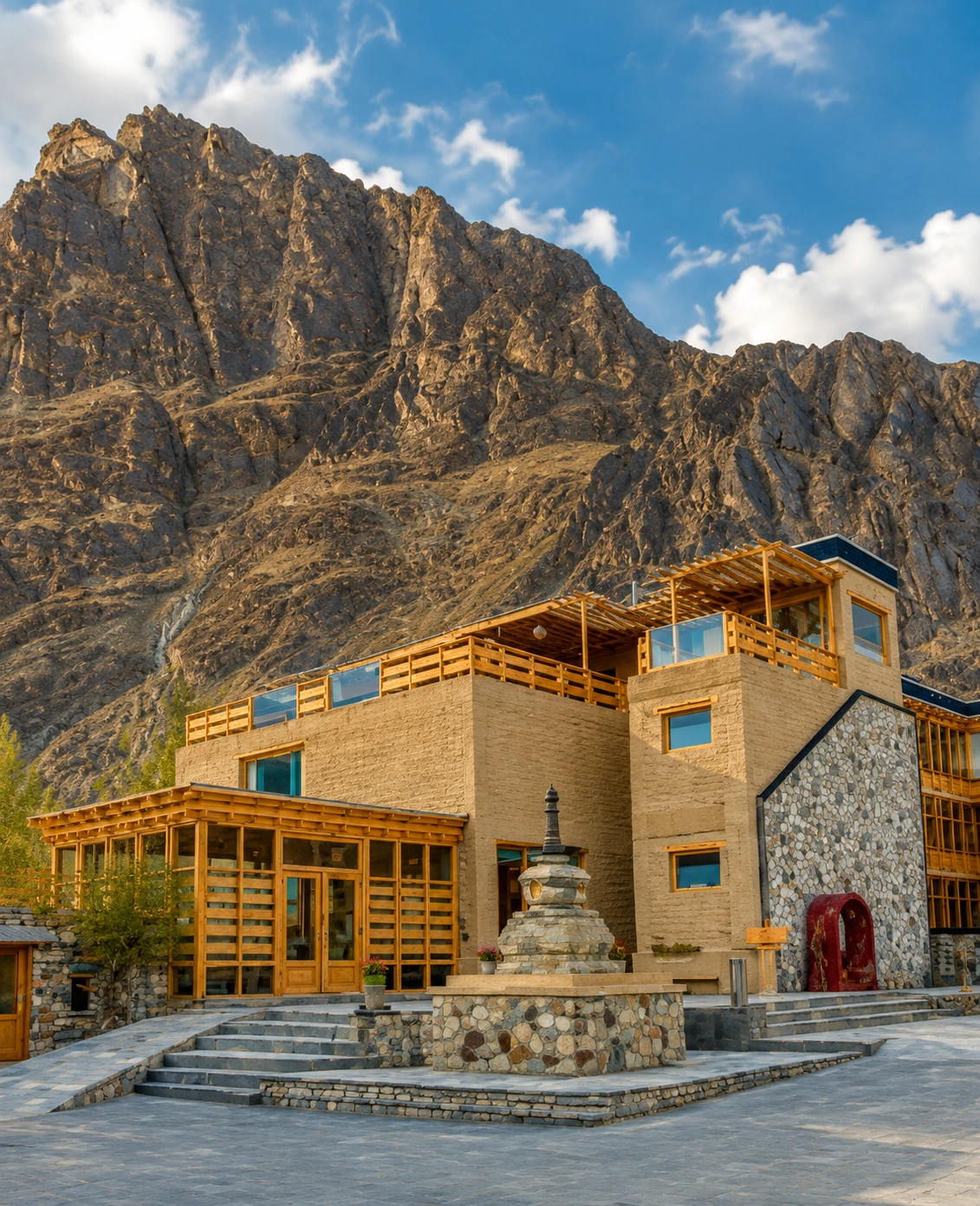 Dolkhar Resort in Thukjey village, Leh Ladakh — eco-luxury mud-house villa